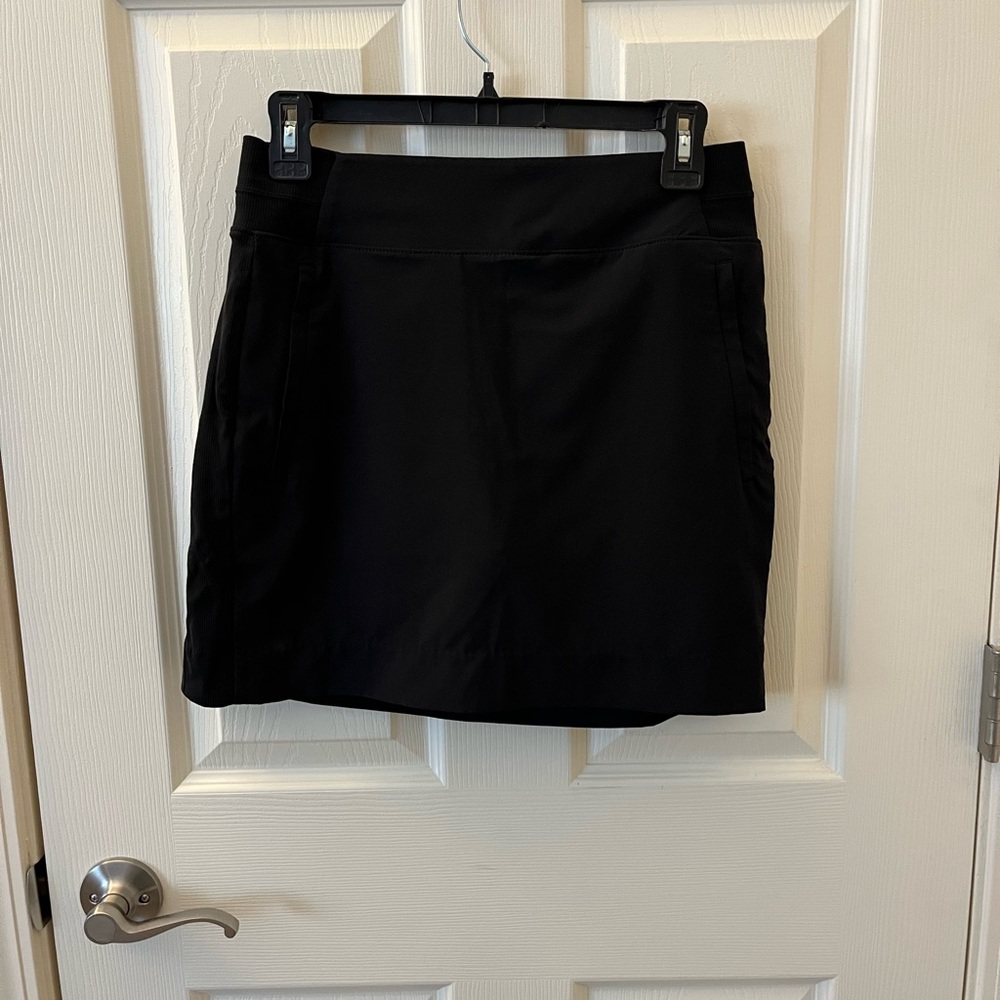 Athleta Black Ribbed Mini Skirt